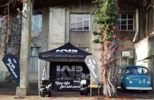 All in one printed gazebo with flags and branded table covers