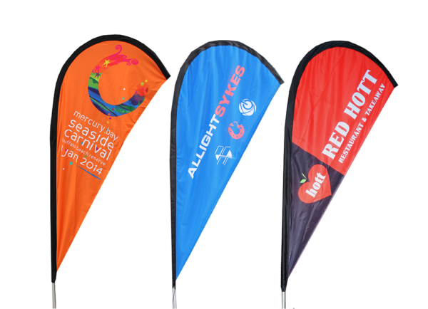 Custom Printed Teardrop Flag Kit - Double Sided - 3 Sizes - Image 3