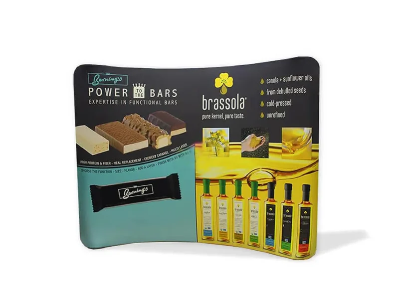 curved display walls with full colour printing