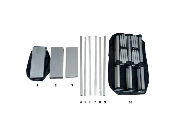 Folding Table Concertina Counter With Aluminium Top - Image 10