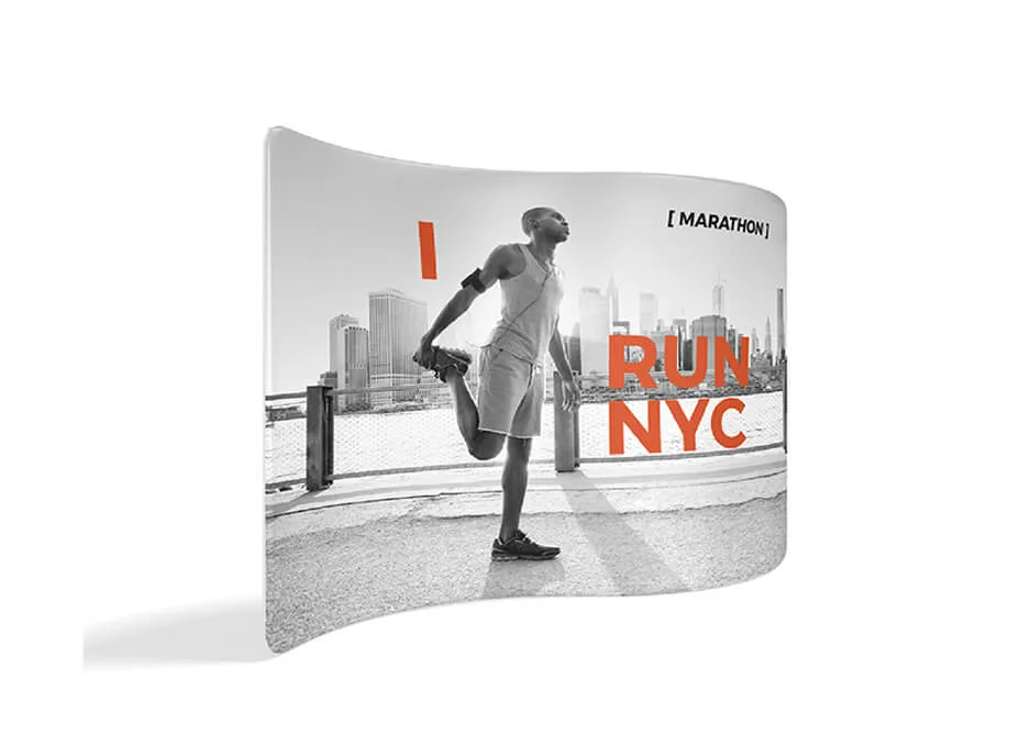 s shape wall s-shape display walls with full colour printing