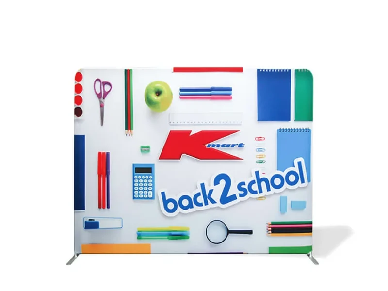 straight display walls with full colour printing