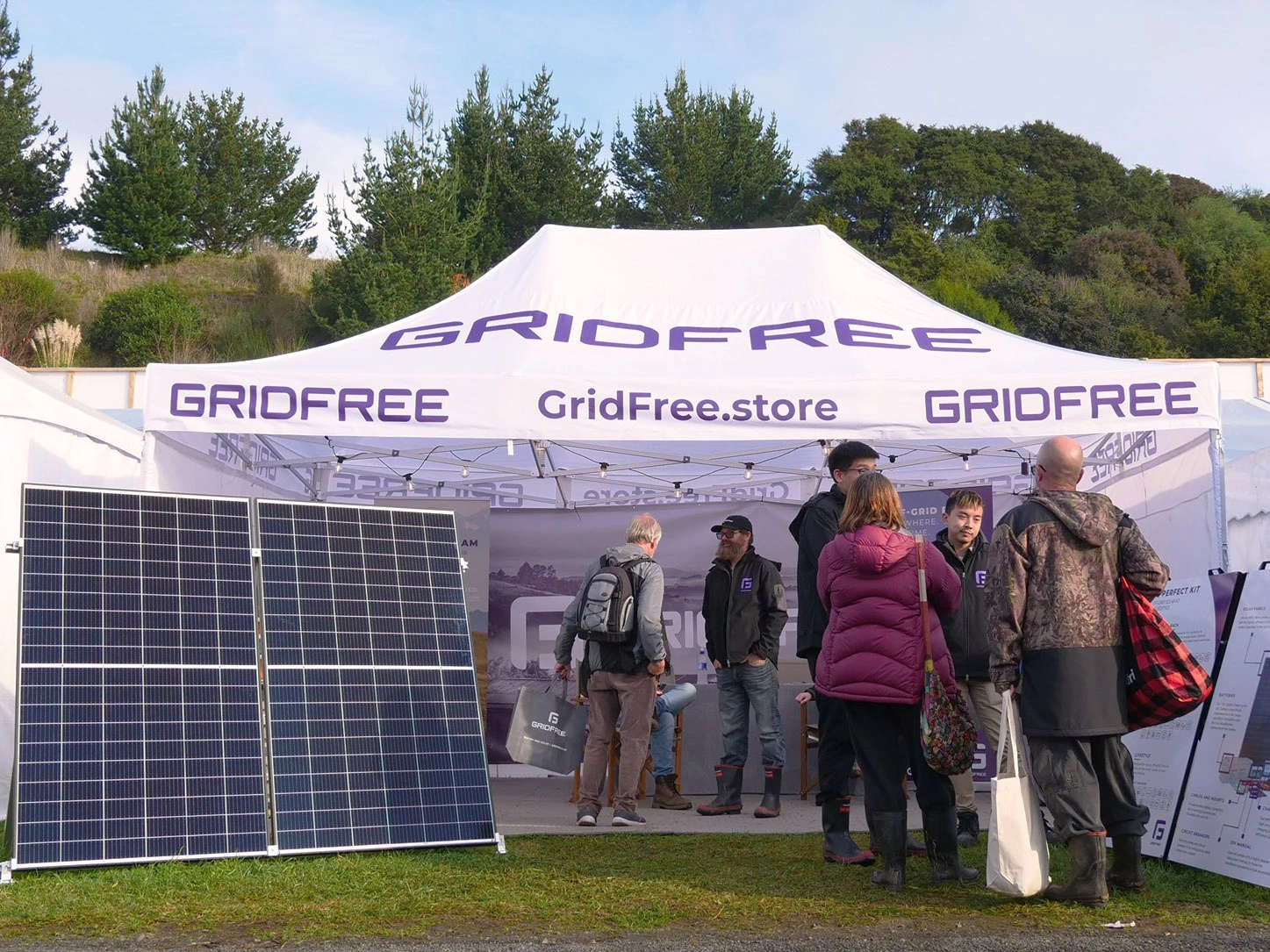 Gridfree gazebo at the 2023 Fieldays event