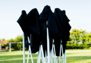 a gazebo with the canopy attached