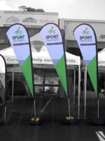 Custom Printed Teardrop Flag Kit - Double Sided - 3 Sizes - Image 2