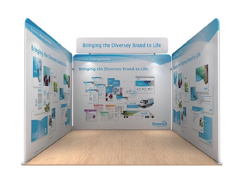 exhibition stands with display walls