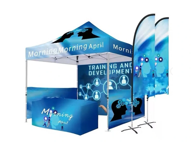 event printed gazebo in blue visual