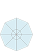 outdoor umbrella octagon size 2.8m