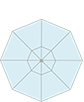 outdoor umbrella octagon size 3.5m
