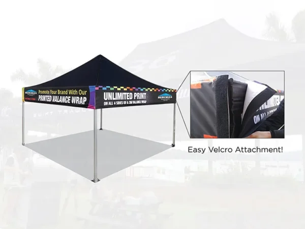 valance wrap with full colour printing