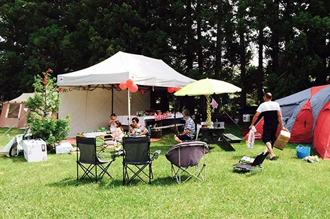a gazebo is used for outdoor camping