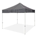 stripped gazebo red 3x3m in black