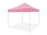 stripped gazebo red 3x3m in red