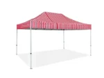 stripped gazebo red 3x4.5m