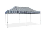 striped gazebos 3x6m black