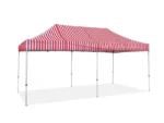 stripped gazebo red 3x6m