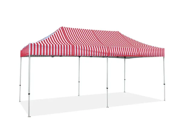 stripped gazebo red 3x6m
