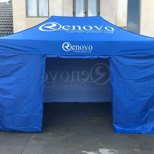enovo company pop up gazebo in blue