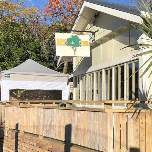 a pop up gazebo for cafe in grey