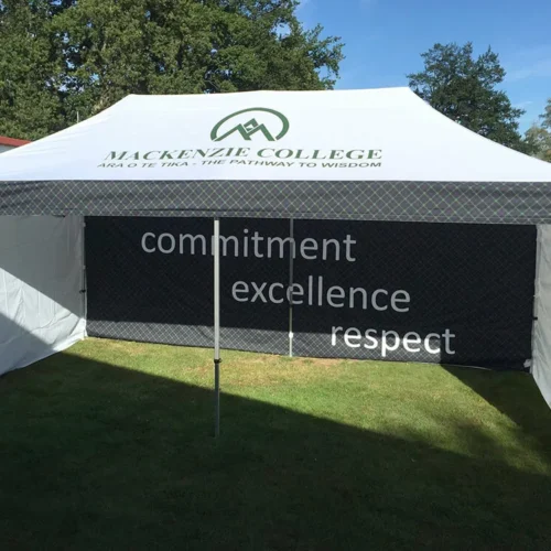 mckenzie college pop up gazebo in white