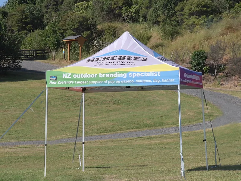 a Hercules pop up gazebo in lawn