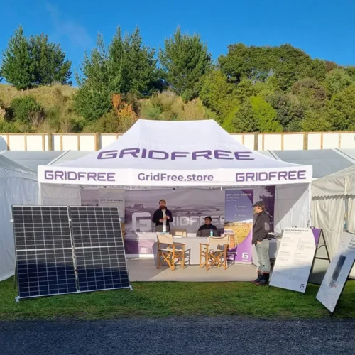 Gridfree Company Commercial Gazebo in White at fieldays