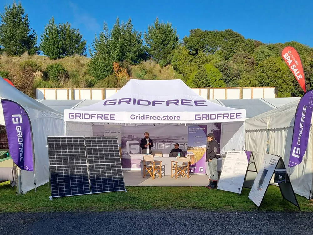 Gridfree Company Commercial Gazebo in White at fieldays