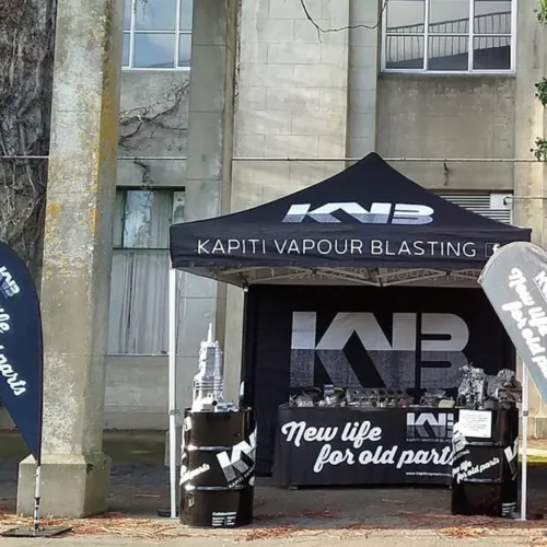 KNB Company Commercial Printed Gazebo in Black