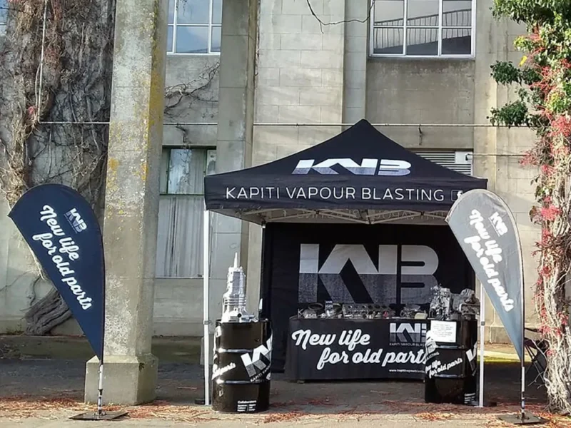 KNB Company Commercial Printed Gazebo in Black