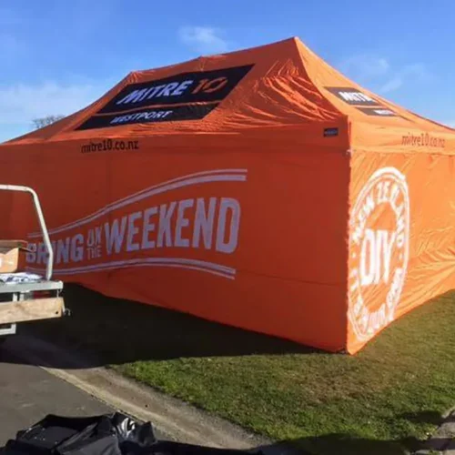 Mitre 10 Company Commercial Gazebo in Orange