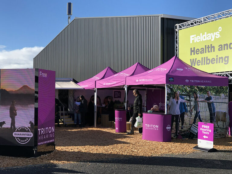 Triton Hearing Company Commercial Gazebo in Purple