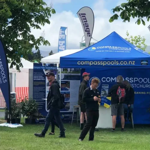 Compass pools Company Commercial Gazebo in Blue