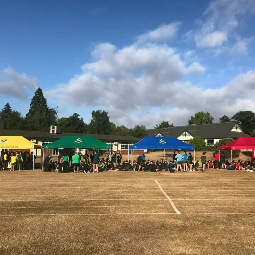 St Matthew school gazebo in custom house colours