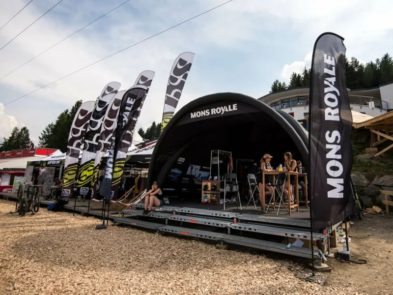 mons royal inflatable spider dome in black