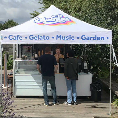 bomba company pop up gazebo in white