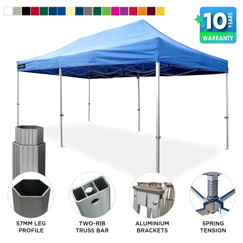 PRO 57 6x3m gazebo - blue