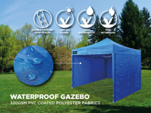 rainproof gazebo with side walls