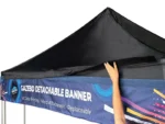 3x3m Black Pop Up Gazebo with Free Banner - Image 4