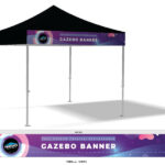 3x3m Black Pop Up Gazebo with Free Banner