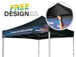 3x3m Black Pop Up Gazebo with Free Banner - Image 5