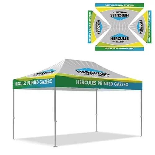 4X Valance Panel 4x Slop Roof 3x4.5 Gazebo Canopy Printing Panel