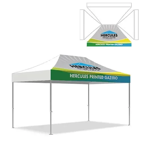 1X Valance Panel 1x Slop Roof 3x4.5 Gazebo Canopy Printing Panel