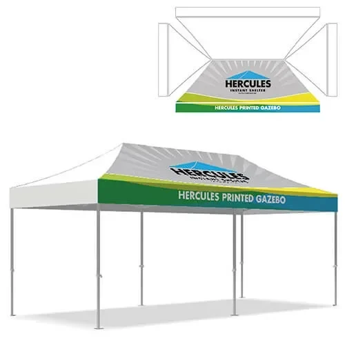 1X Valance Panel 1x Slop Roof 3x6 Gazebo Canopy Printing Panel