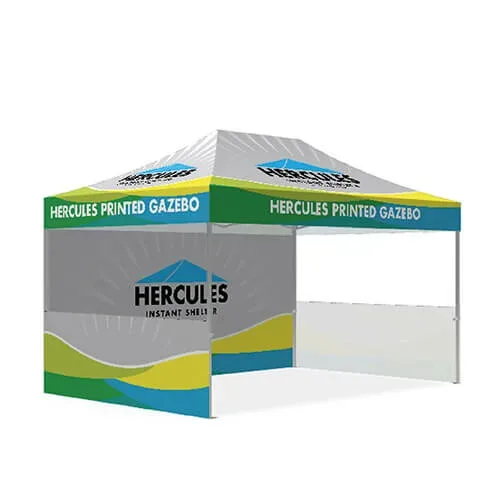 1X Printed Back Wall 2X Printed Half Wall Custom Gazebo