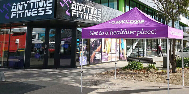Commercial gazebo for Anytime Fitness