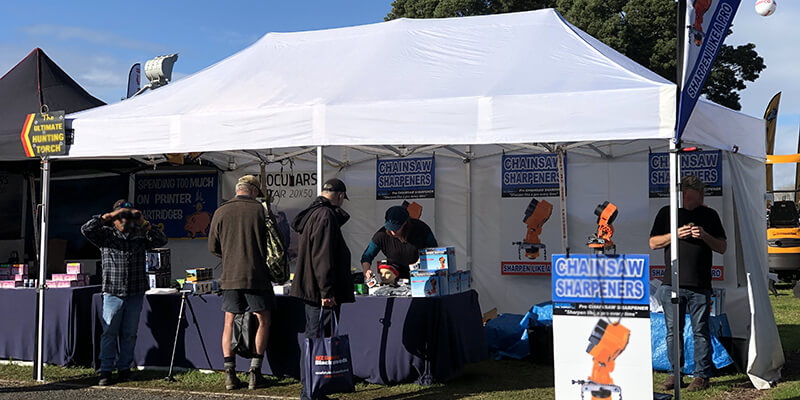 Commercial gazebo for Chainsaw Sharpeners