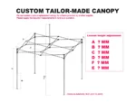 required measurements for custom replacement gazebo canopy