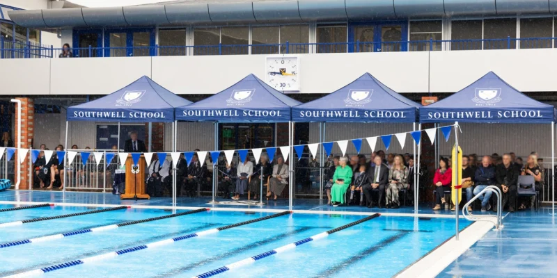 a group of 3x3m southwell school gazebo in navy