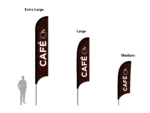 cafe flag feather flag in three sizes