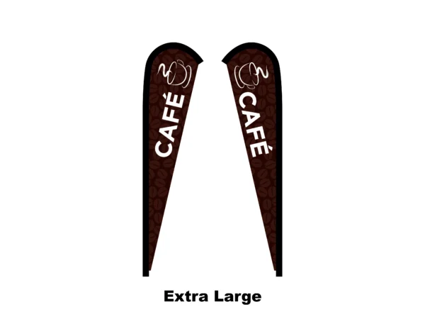 cafe flag teardrop flag extra large